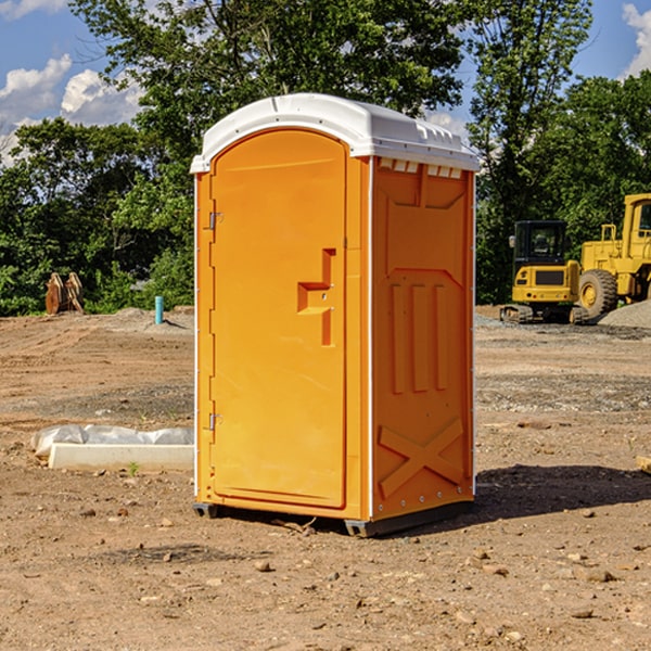 how often are the porta potties cleaned and serviced during a rental period in Rose Hill KS